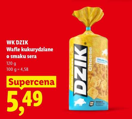 WK Dzik Wafle kukurydziane o smaku sera