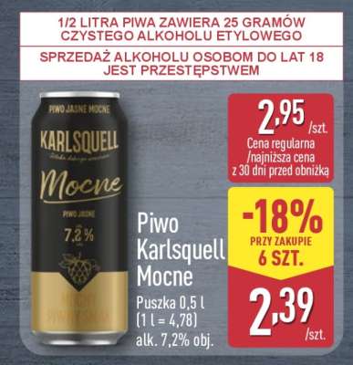 Piwo Karlsquell Mocne