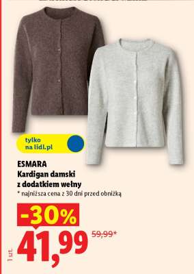 ESMARA Kardigan damski z dodatkiem wełny