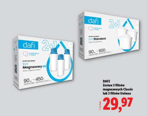 DAFI Zestaw 3 filtrów magnezowych Classic lub 3 filtrów Unimax
