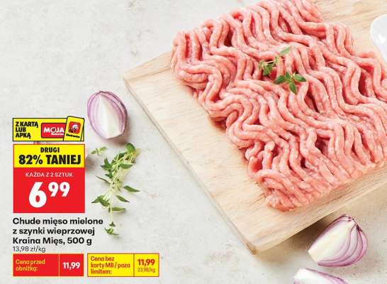 Chude mięso mielone z szynki wieprzowej Kraina Mies , 500 g