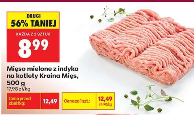Mięso mielone z indyka na kotlety Kraina Mięs 500 g