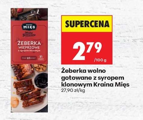 Żeberka wolno gotowane z syropem klonowym Kraina Mięs