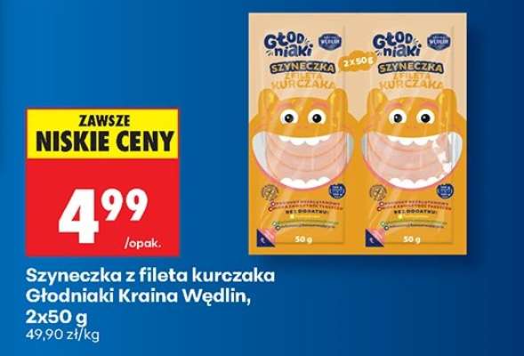 Szyneczka z fileta kurczaka Głodniaki Kraina Wędlin, 2x50 g