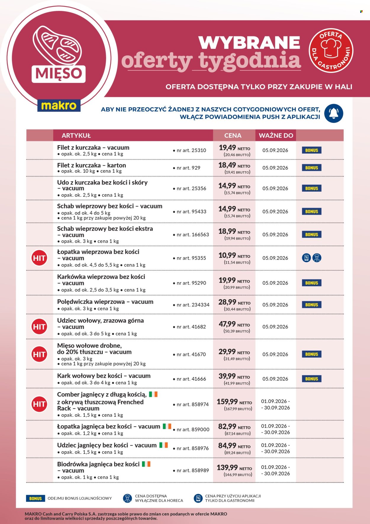 Gazetka Makro - 31.8.2026. - 5.9.2026.. Strona 1