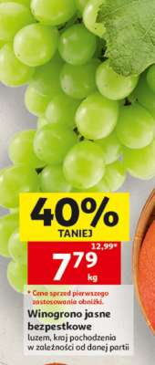 Winogrono jasne bezpestkowe