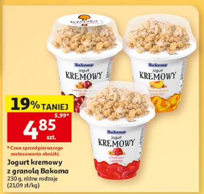 Jogurt kremowy z granolą BAKOMA
