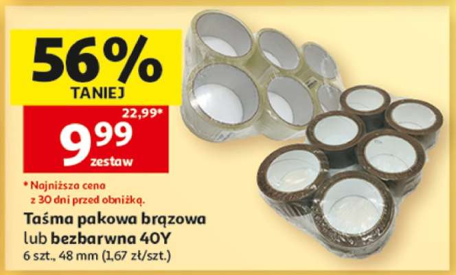 Taśma pakowa brązowa lub bezbarwna 40Y