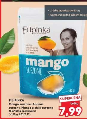 FILIPINKA Mango suszone, Ananas suszony, Mango z chilli suszone