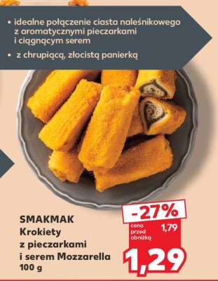 SMAKMAK Krokiety z pieczarkami i serem Mozzarella 100 g
