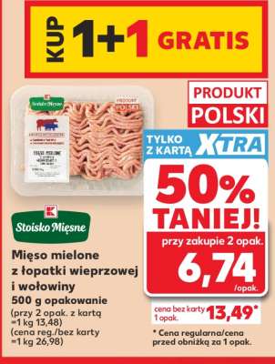 Mięso mielone z łopatki wieprzowej i wołowiny 500 g opakowanie