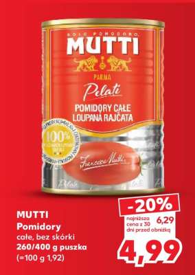 MUTTI Pomidory całe, bez skórki