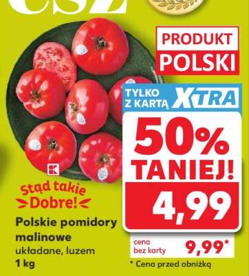 Polskie pomidory malinowe układane, luzem 1 kg