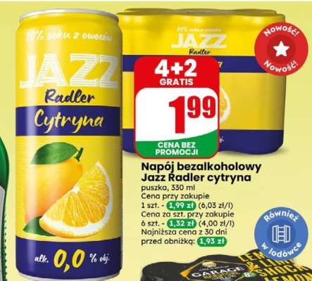 Napój bezalkoholowy Jazz Radler cytryna