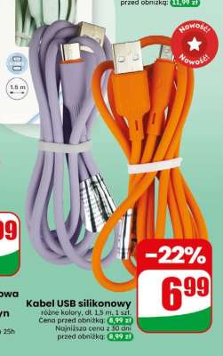 Kabel USB silikonowy