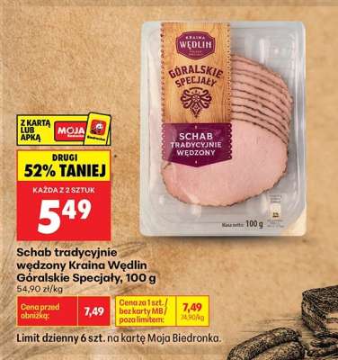 Schab tradycyjnie wędzony Kraina Wędlin Góralskie Specjały, 100 g