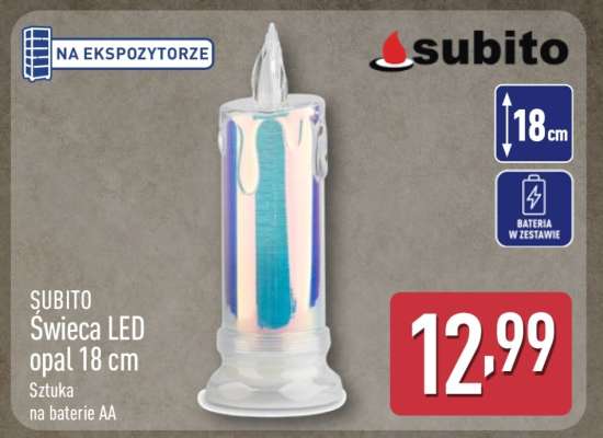 SUBITO Świeca LED opal 18 cm