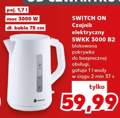 SWITCH ON Czajnik elektryczny SWKK 3000 B2