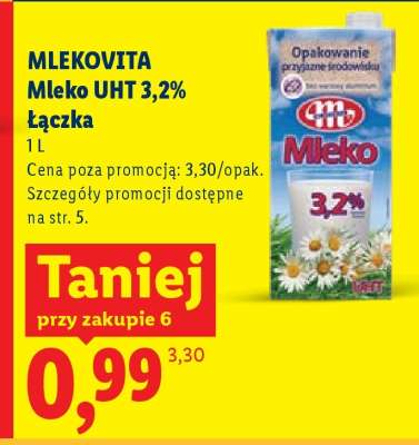 MLEKOVITA Mleko UHT 3,2% Łączka