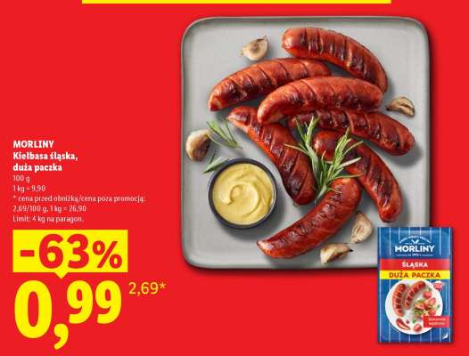 MORLINY Kiełbasa śląska, duża paczka