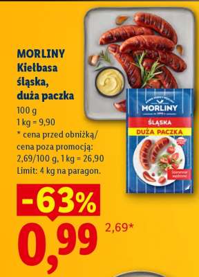 MORLINY Kiełbasa śląska, duża paczka
