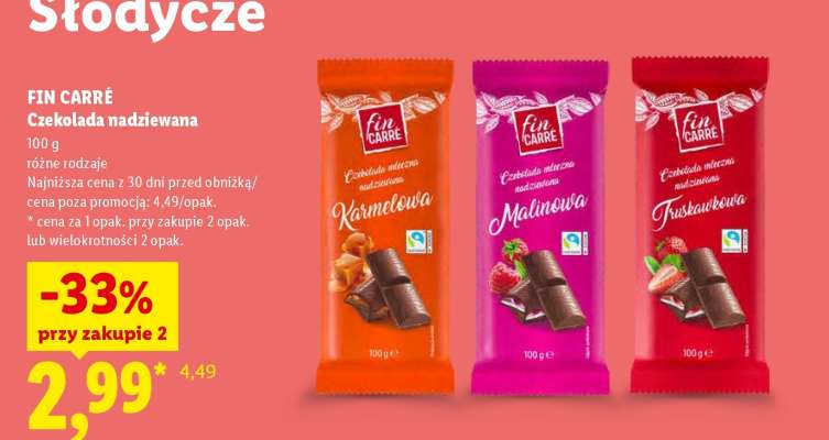 FIN CARRÉ Czekolada nadziewana