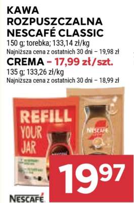 Kawa rozpuszczalna NESCAFÉ CLASSIC
