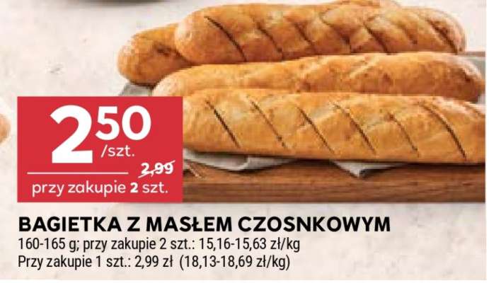 Bagietka z masłem czosnkowym