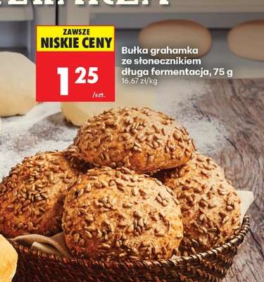 Bułka grahamka ze słonecznikiem długa fermentacja, 75 g