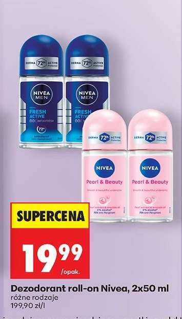 Dezodorant roll-on Nivea, 2x50 ml