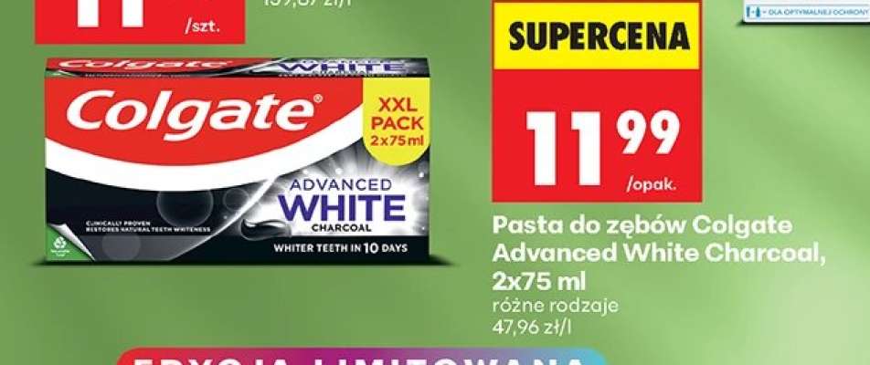 Pasta do zębów Colgate Advanced White Charcoal 2x75 ml