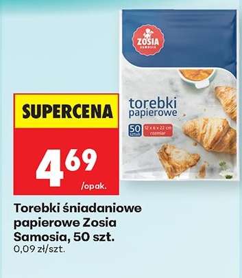Torebki śniadaniowe papierowe Zosia Samosia, 50 szt.