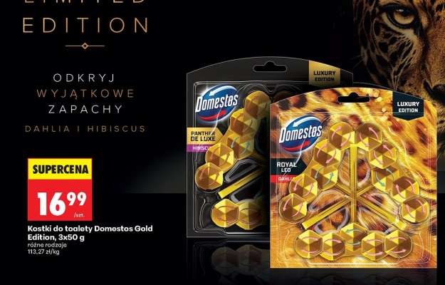 Kostki do toalety Domestos Gold Edition, 3x50 g