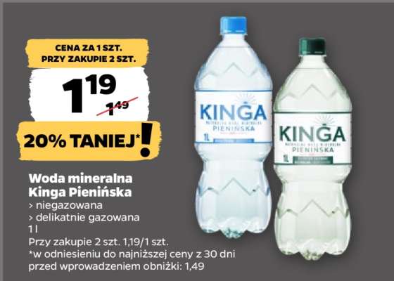 Woda mineralna KINGA PIENIŃSKA