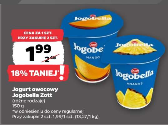 Jogurt owocowy Jogobella Zott