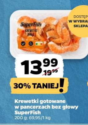 Krewetki gotowane w pancerzach bez głowy SuperFish