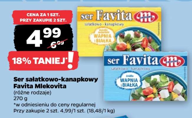 Ser sałatkowo- -kanapkowy FAVITA MLEKOVITA