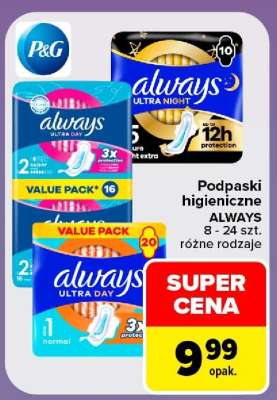Podpaski higieniczne Always