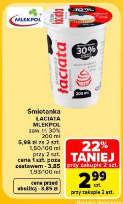 Śmietanka ŁACIATA MLEKPOL
