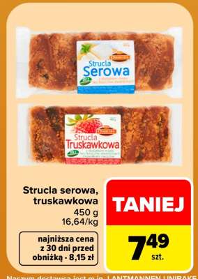 Strucla serowa, truskawkowa