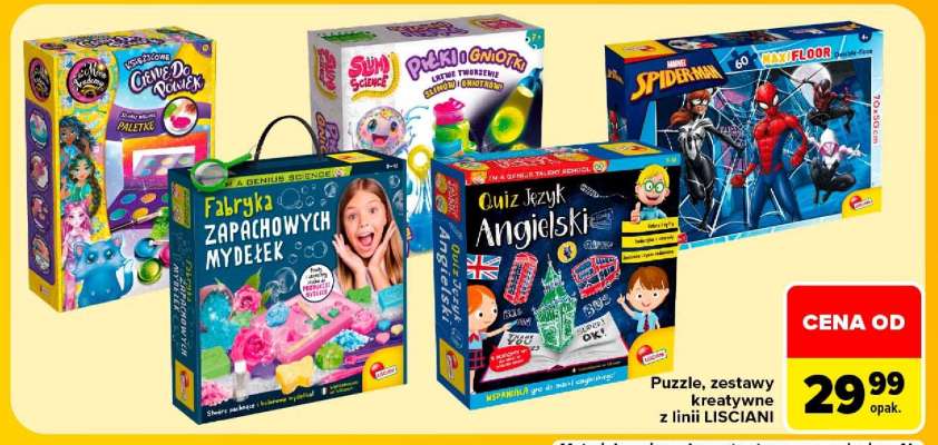 Puzzle, zestawy kreatywne z linii LISCIANI