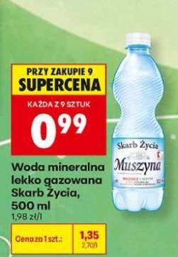 Woda mineralna lekko gazowana Skarb Życia, 500 ml