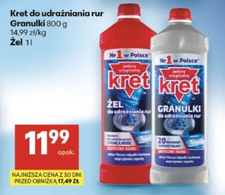 Kret do udrażniania rur
