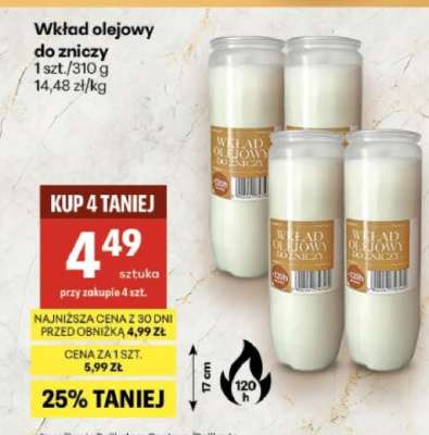 Wkład olejowy do zniczy