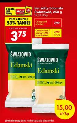 Ser żółty Edamski Światowid 250 g