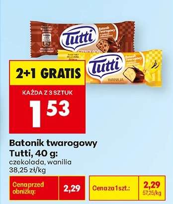 Batonik twarogowy Tutti, 40 g