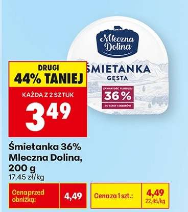 Śmietanka 36% Mleczna Dolina, 200 g