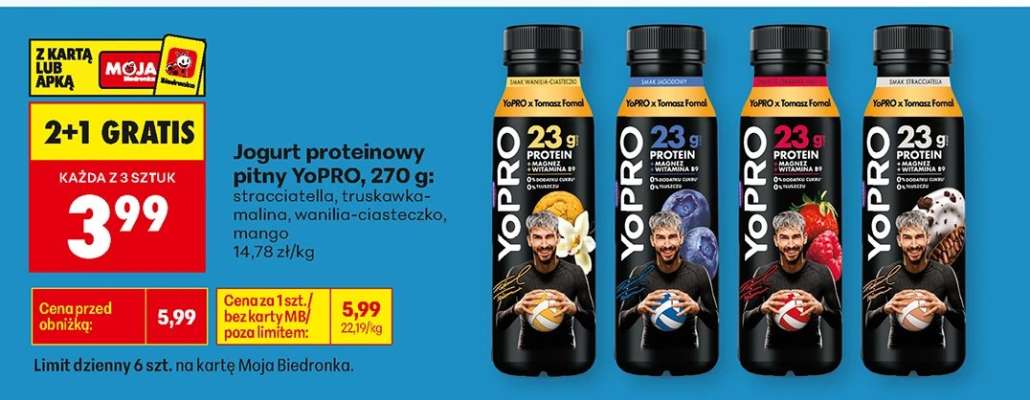Jogurt proteinowy pitny YoPRO, 270 g