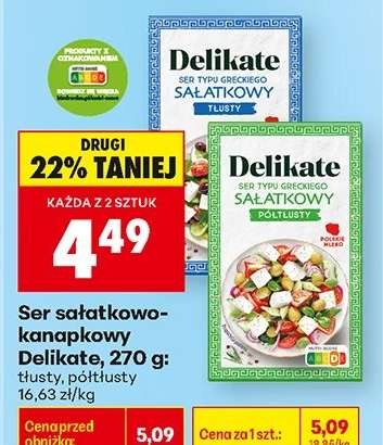 Ser sałatkowo-kanapkowy Delikate, 270 g