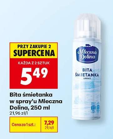 Bita śmietanka w spray'u Mleczna Dolina, 250 ml